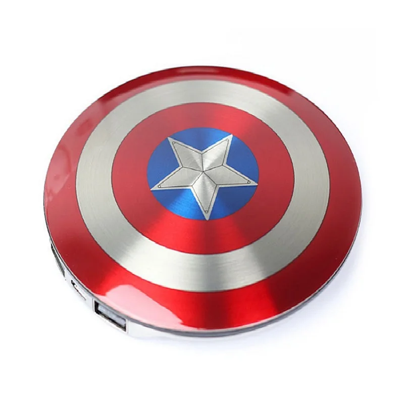 Внешний аккумулятор Captain USA Shield 6800mAh duble USB power bank зарядное устройство для iPhone 5 6 6s samsung s5 s6 - Цвет: powerbank