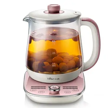 

1.5L pink automatic electric kettle Thick glass 8 gear 20 menus Health Preserving Pot Stainless steel filter reservation 800W