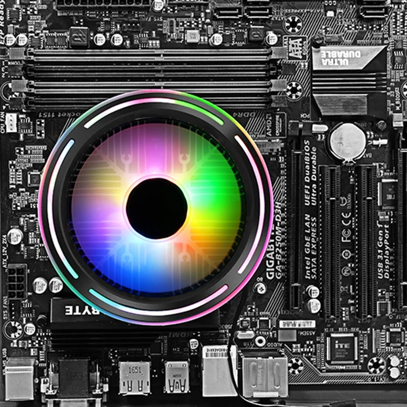 Jonsbo Cr-901 256 цвета, автоматическое изменение RGB свет процессора радиатор 12 см бесшумных вентилятора ШИМ, интеллектуальная Контроль