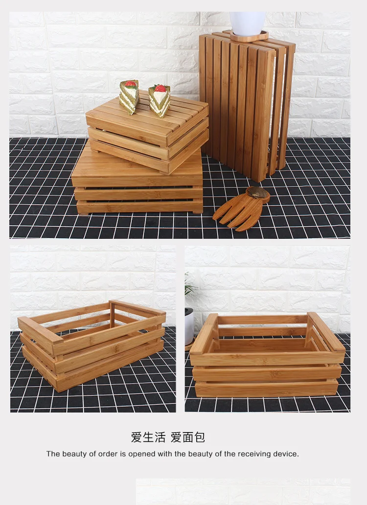 Скандинавском стиле бамбуковая корзина для хранения хлеба лоток десерт дисплей кухня коробка для хранения десерт стол украшение дома многоцелевой