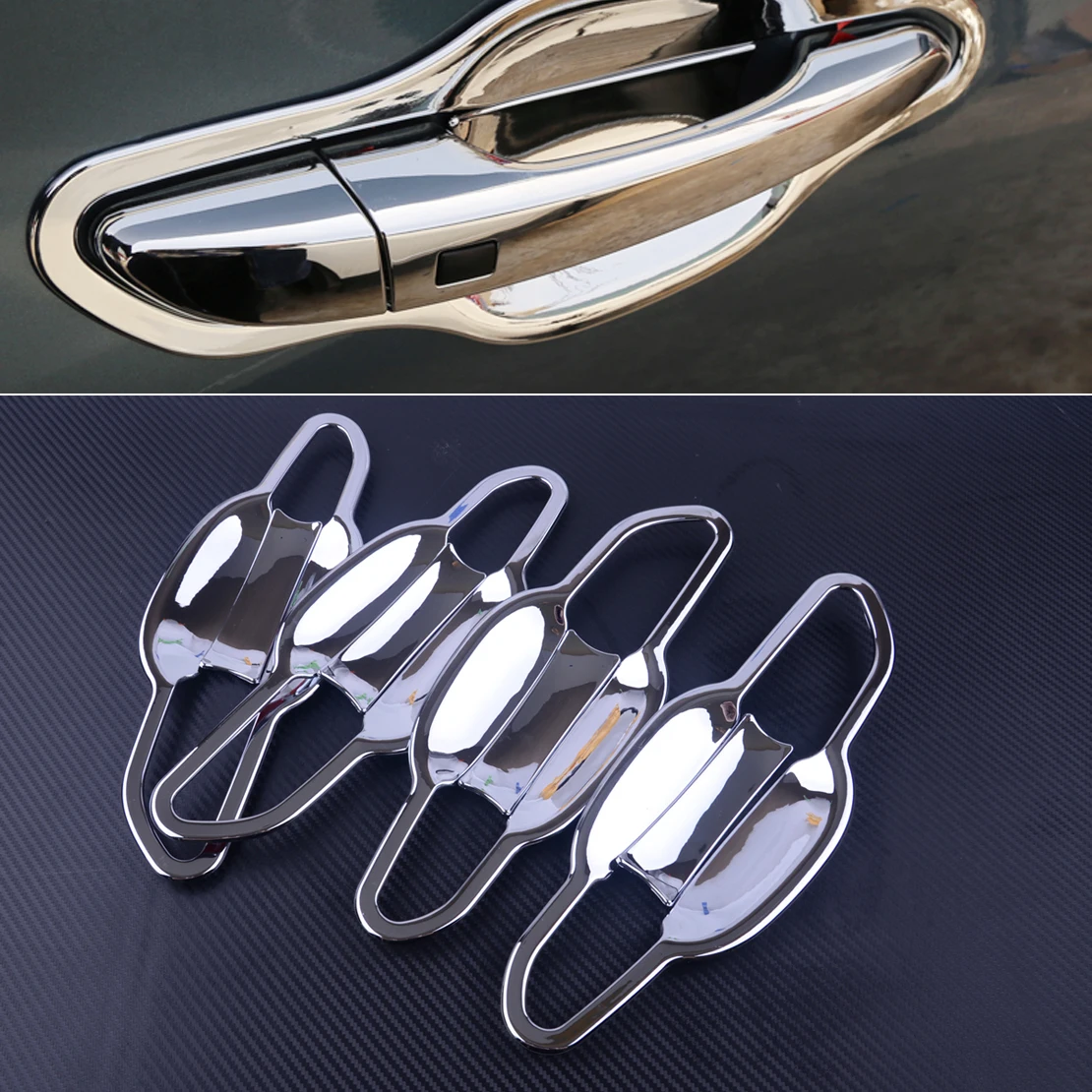 

CITALL 8Pcs/Set ABS Plastic Silver Chrome Plated Car Door Handle Bowl Cover Trim Fit for Hyundai Tucson 2016 2017 2018