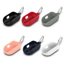 Flexible Silicone Durable Anti-shock Protective Case Cover With Carabiner for Samsung Galaxy Buds Sports Bluetooth Earphone Part