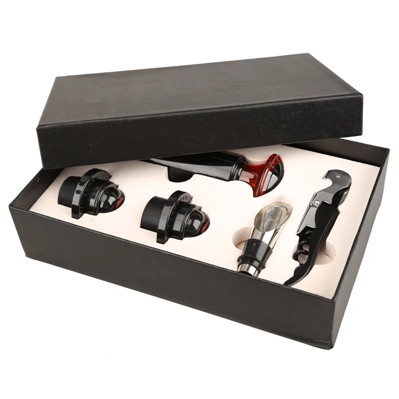 V1NF Vacuum Bottle Stopper Wine Bottle Opener Decapper Tool Set