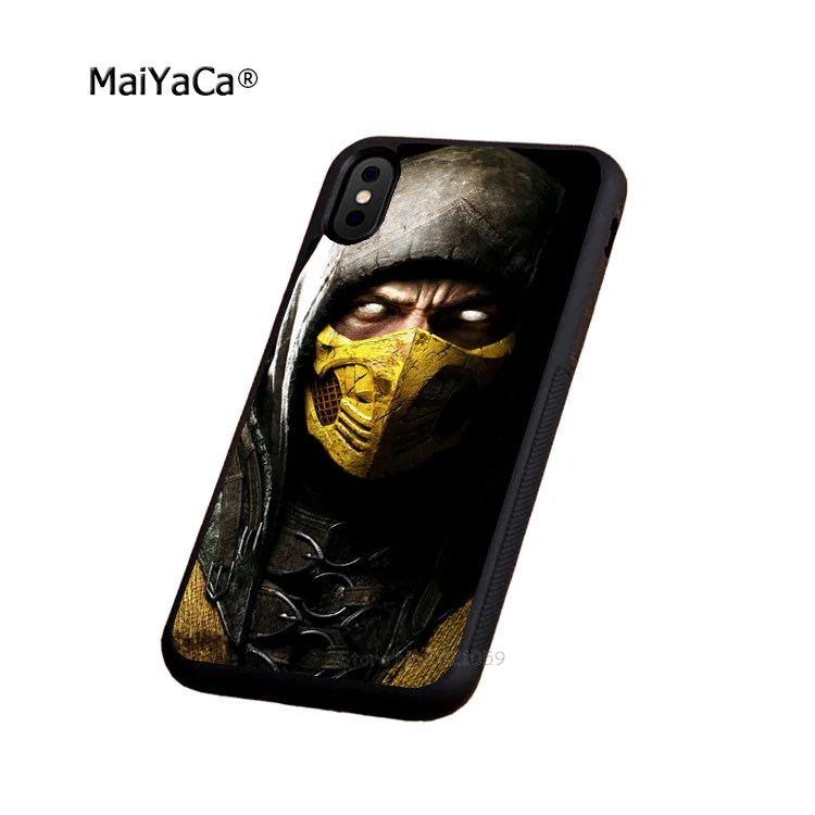 mortal kombat x soft side edge phone case for iphone 5s se 6 6s plus 7 7plus 8 8plus X XR XS MAX black silicone cover | Мобильные