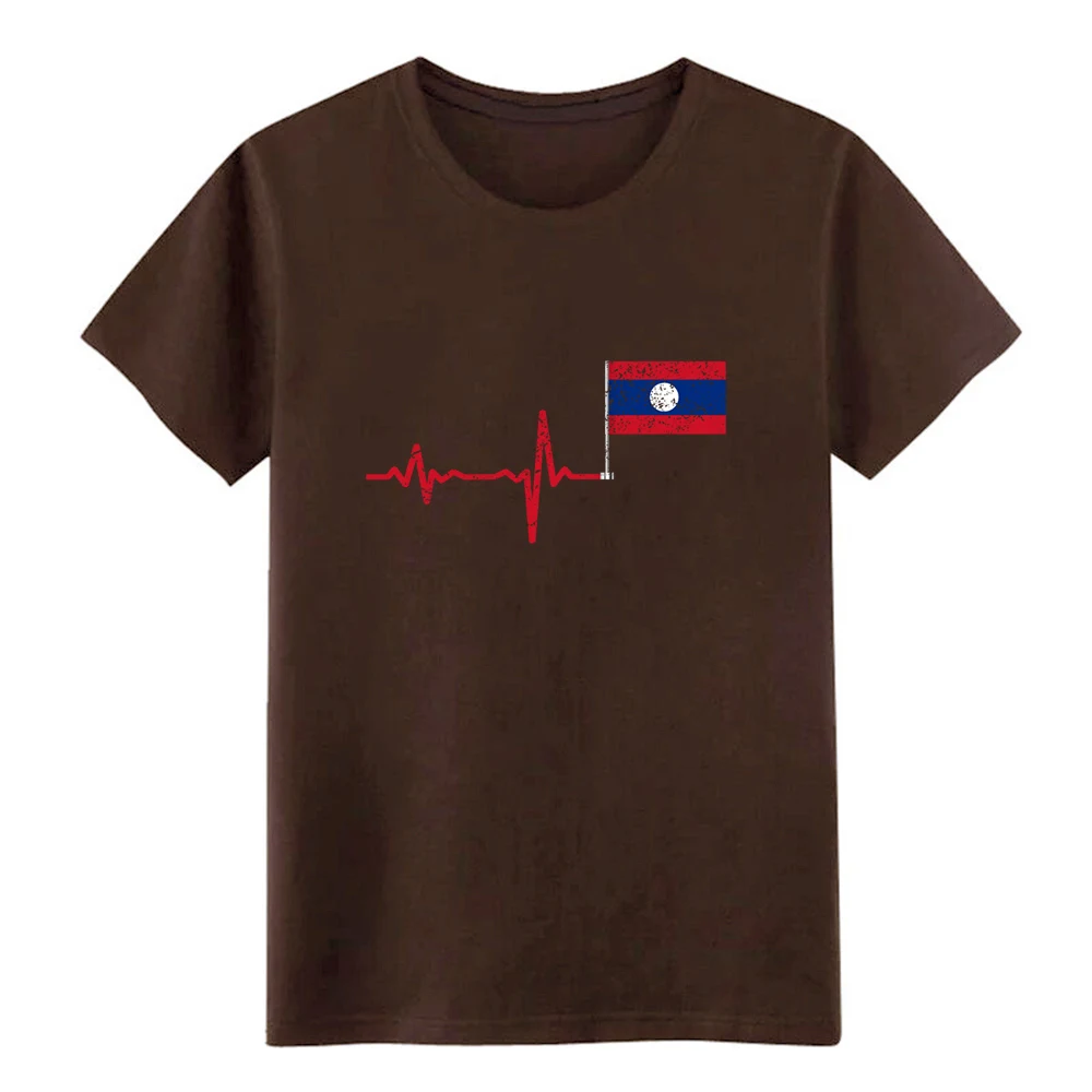 Бейсбольная Футболка с надписью Heartbeat Laos flag gift 100% хлопок круглым вырезом новая