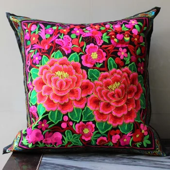 

National style 45x45cm whole pillow cushion with innner embroidery handmade cushion pillow free shipping