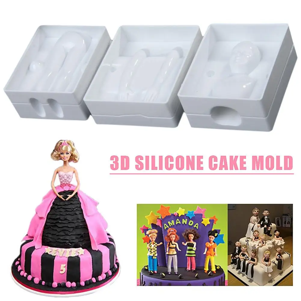 Human Body Model Food Grade Silicone Mold DIY 3D Fondant Cake Mold 6