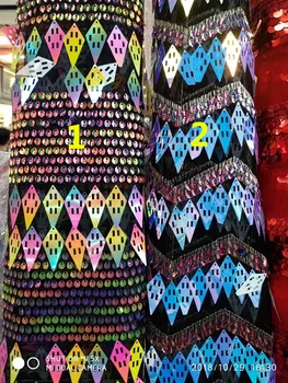 

JIANXI.C-110407 Embroidery Tulle Lace with sequins For Nigerian Party's Dress African French Lace Fabric