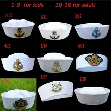 Military Hats White Captain Sailor Hat Navy Marine Caps with Anchor Army Hats for Women Men Child Fancy Cosplay Hat Accessories military hats white captain sailor hat navy marine caps with anchor army hats for women men child fancy cosplay hat accessories