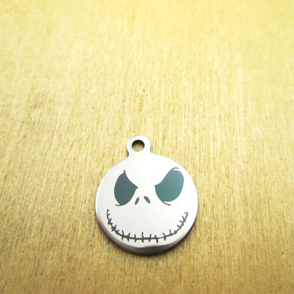 

20pcs/lot--jack halloween stainless steel charms - Laser Engraved - Customized - DIY Charms Pendants