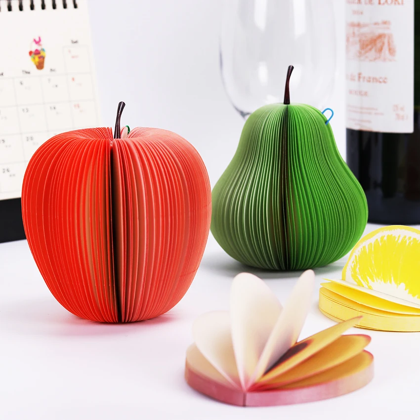 

1PC(about 130 sheets) Novelty Various Fruit Memo Pad Orange Strawberry Style Scratchpad Notes Memo Notebook Pad Gift Stationery