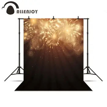 

Allenjoy photocall New Year's fireworks gold shiny glitter photo bursts backdrop for photo shoots photography background