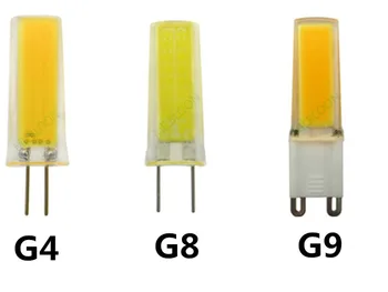 

2PCS G4 G8 G9 110V 220V LED COB0930 Newest style silicone led bulb 110v G4 Crystal bulb 110v G9 Chandelier bulb G8 110v led