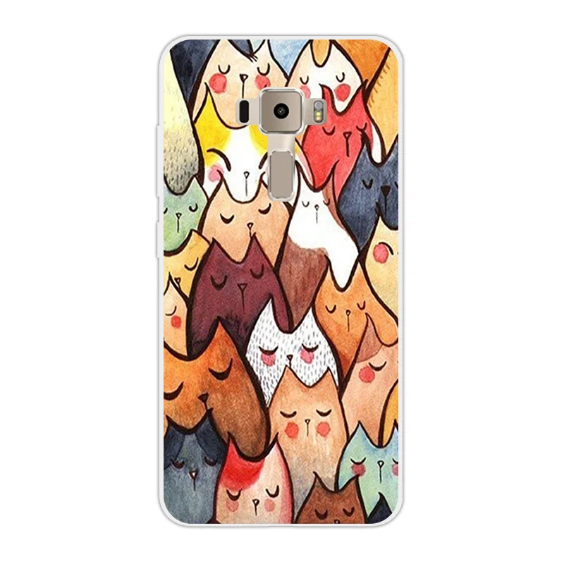 Модный Ультра-мягкий силиконовый термополиуретановый чехол для Asus Zenfone 3 ZE520KL Dif Cat Дизайн, чехол для телефона для Asus Zenfone 3 ZE520KL сумки Капа - Цвет: 15