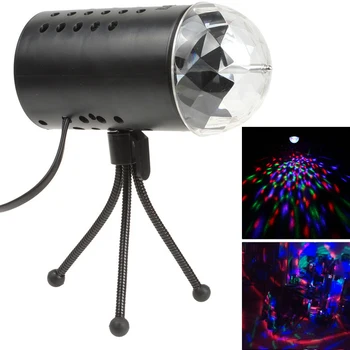 

RGB Stage Light EU/US Plug 3W Crystal Magic Ball Stage Lighting For Party Disco DJ Bar Bulb Lighting Show
