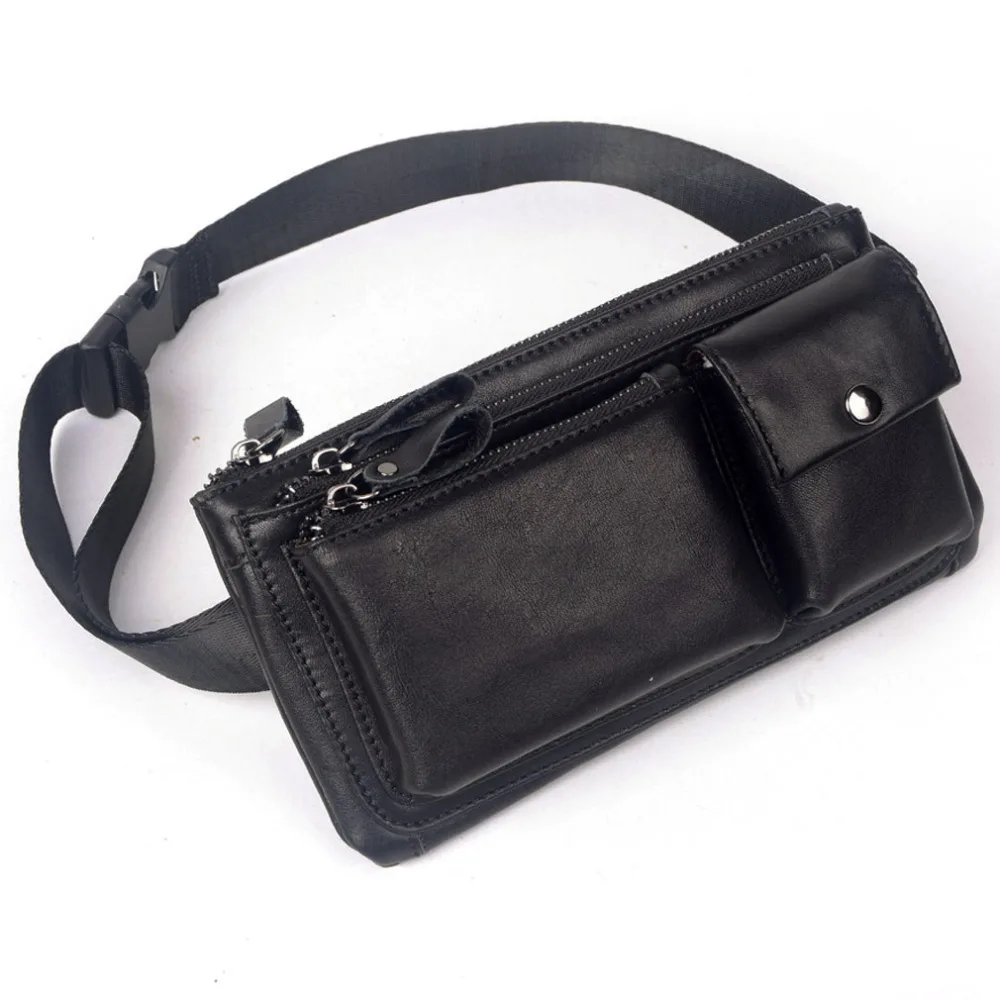 

Men Genuine Leather Cowhide Vintage Travel Riding Motorcycle Hip Bum Belt Pouch Fanny Pack Waist Wallet Purse Clutch Bag