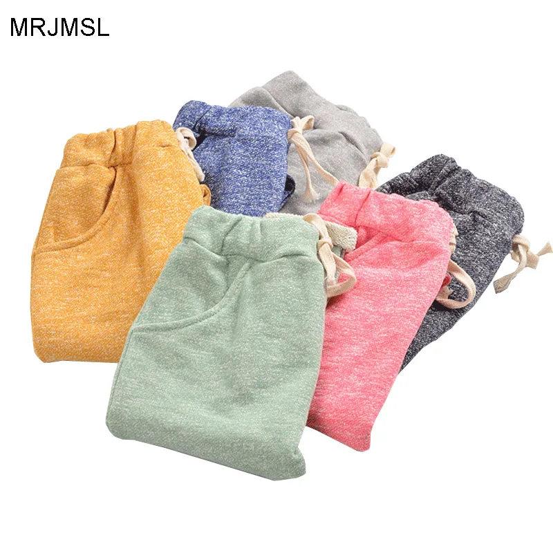 

2019 Children Pants Kids Spring Autumn Clothes Hot sale cotton kids trousers for Baby Boys Girls harem pants 90~130 solid soft