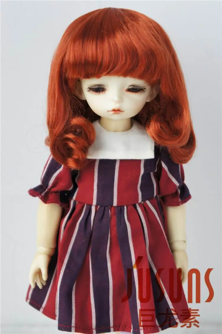 JD131 1/8 1/6 BJD кукла парик Модная Кукла синтетический мохеровый парик жемчужный ролл куклы парики 5-6 дюймов 6-7 дюймов куклы аксессуары - Цвет: 6-7inch Carrot