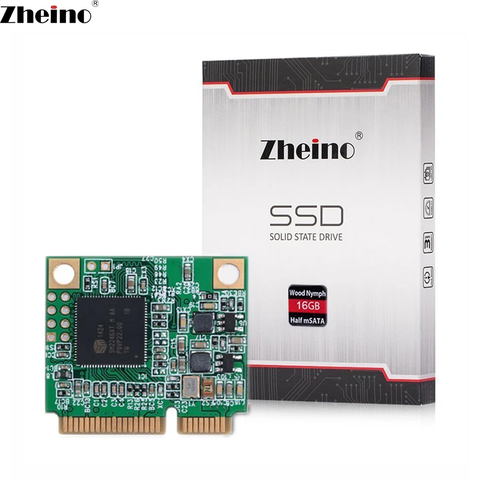 Zheino Half Size mSATA 16GB SSD 2D MLC NAND Flash Not TLC