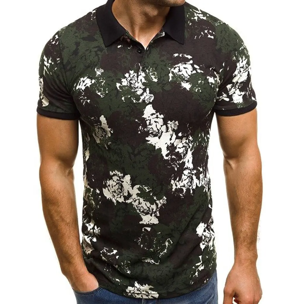 

MAJARTORIA Men T Shirt New Style Hot Sales Men's Summer New Camouflage Printed Short Sleeves Fashion Blouse Top High Quality