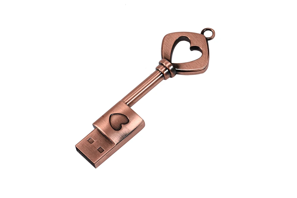 SHANDIAN модный металлический бронзовый ключ креативный USB флеш-накопитель USB 2,0 4 ГБ 16 ГБ 32 ГБ 64 Гб внешний накопитель диск памяти