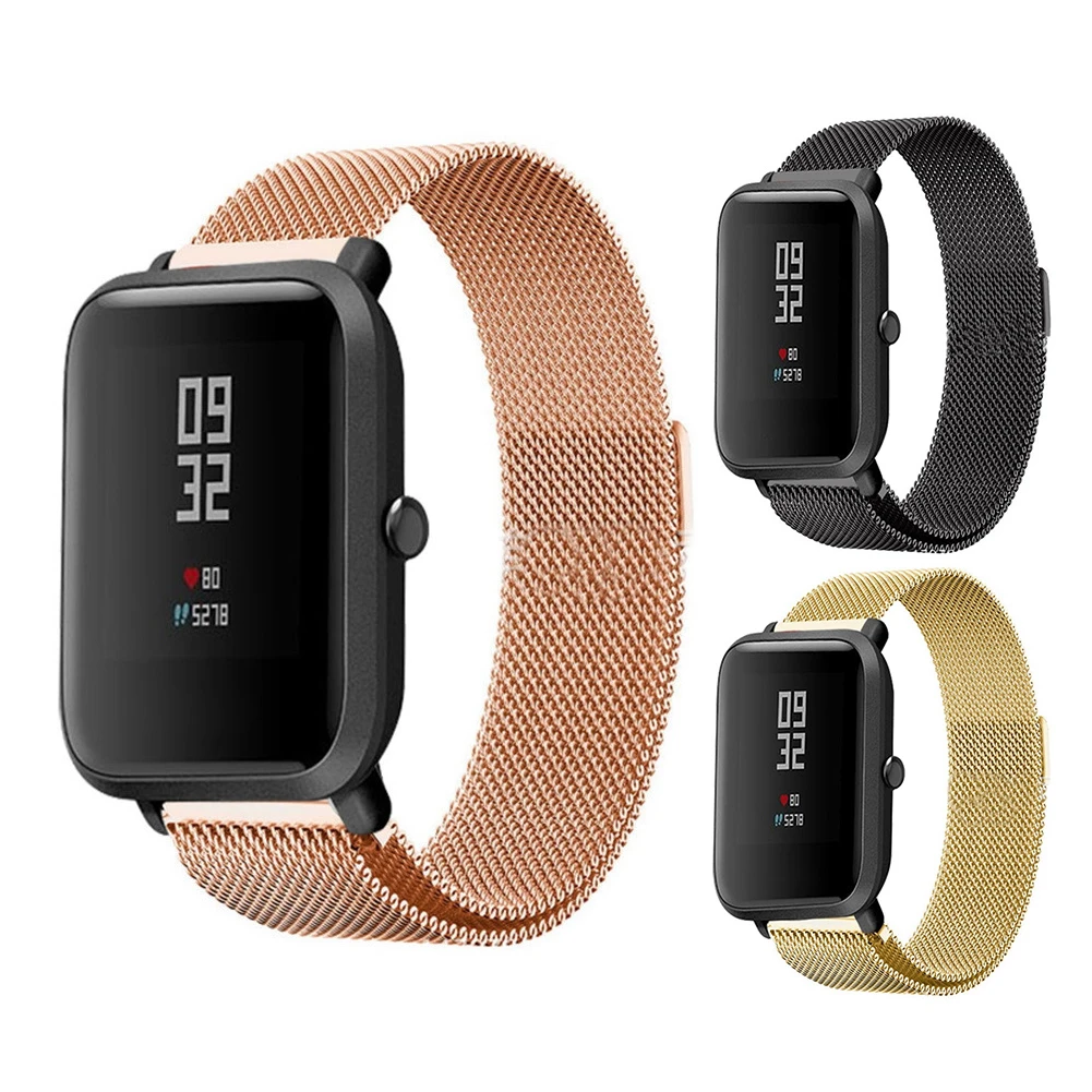 Супер гибкий магнитный ремешок для часов из нержавеющей стали Xiaomi Huami Amazfit