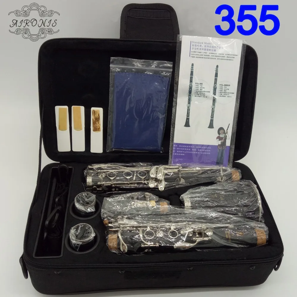

Professional Bakelite Clarinet 355 Clarinets Bb Nickel Silver Key Musical Instruments With Case Mouthpiece Reeds Accessories