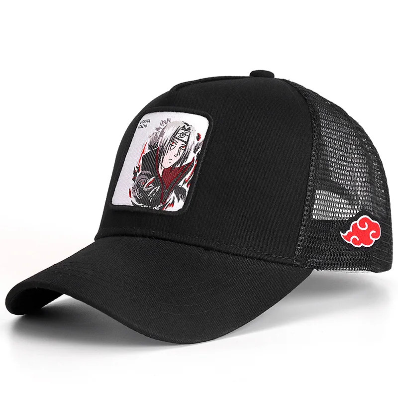 NARUTO New Brand HATAKE KAKASHI Anime Snapback Cap Cotton Baseball Cap Men Women Hip Hop Dad Mesh Hat Trucker Dropshipping - Цвет: UCHIHA ITACHI