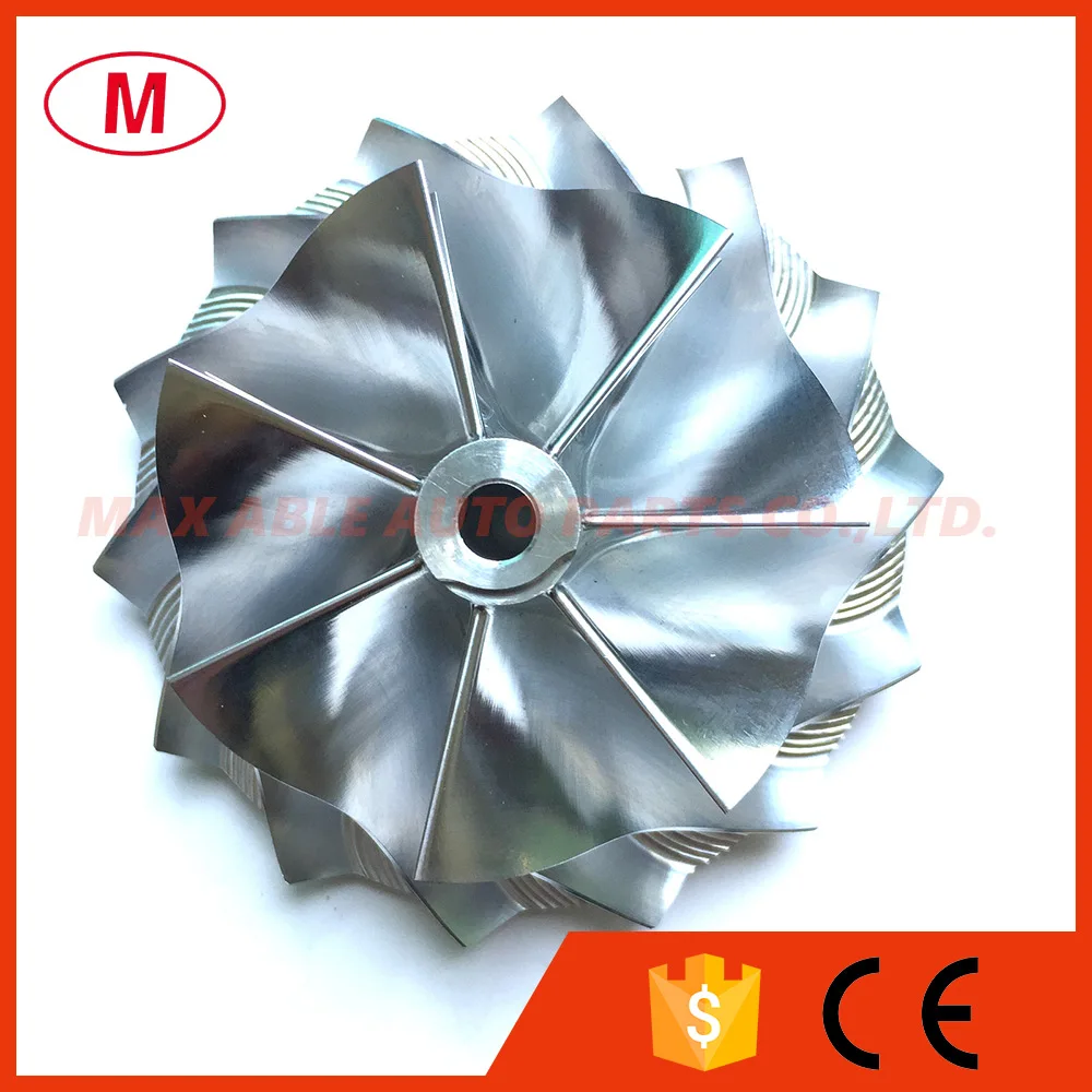 HX40 Upgrade 67.00/89.00mm 7+7 blades High Performance Turbo Billet Compressor wheel/Aluminum 2618/Milling compressor wheel