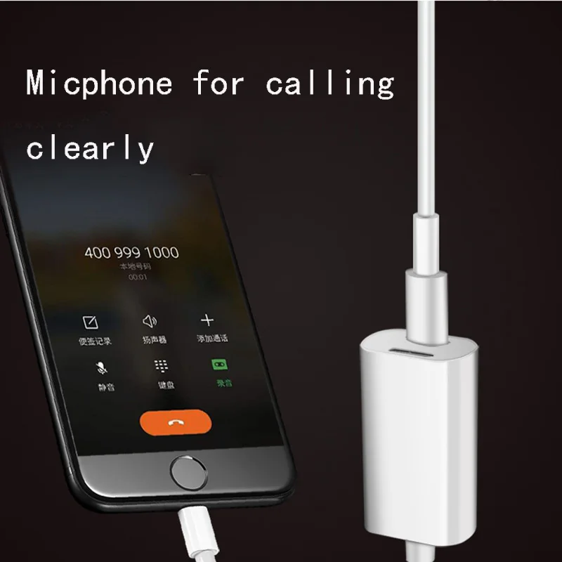 Аудио зарядное устройство провода управление адаптер вызова для iPhone 7 8 Plus X XS MAX