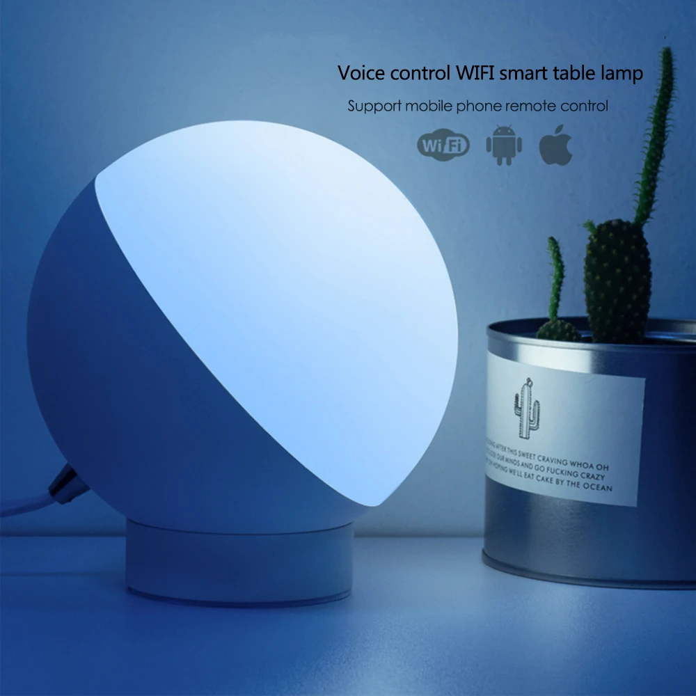 Умный светодиодный настольный светильник, 7 Вт лампа для ухода за глазами, Wifi умный светодиодный светильник работает с Amazon Alexa Google Assistant