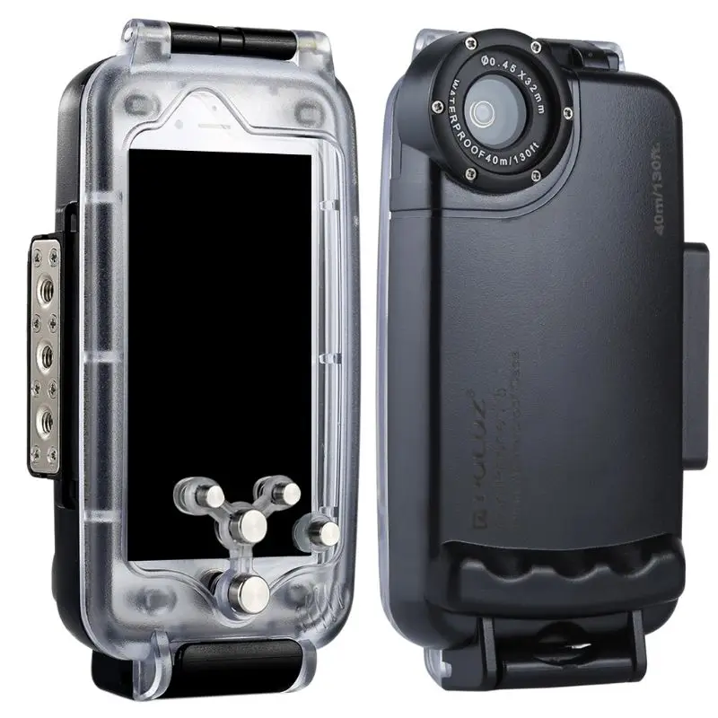 

40M/130FT Underwater Waterproof Diving Swimming Housing Cover Shell Protective Case for iphone 7/8 Mobile Phones