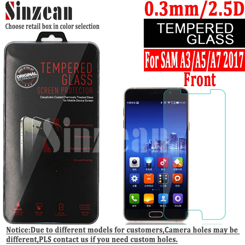 bilder für Sinzean 100 stücke Für samsung galaxy A7/A5/A3 2017 A720/A520/A320 ausgeglichenes (0,3mm/2.5d/9 H) bilder für Sinzean 100 stücke Für samsung galaxy A7/A5/A3 2017 A720/A520/A320 ausgeglichenes (0,3mm/2.5d/9 H)