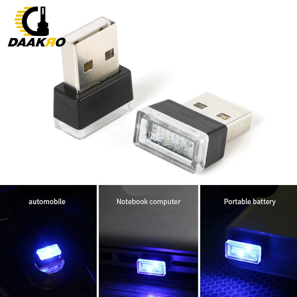 Миниатюрная Светодиодная лампа с USB автомобильное освещение декоративная