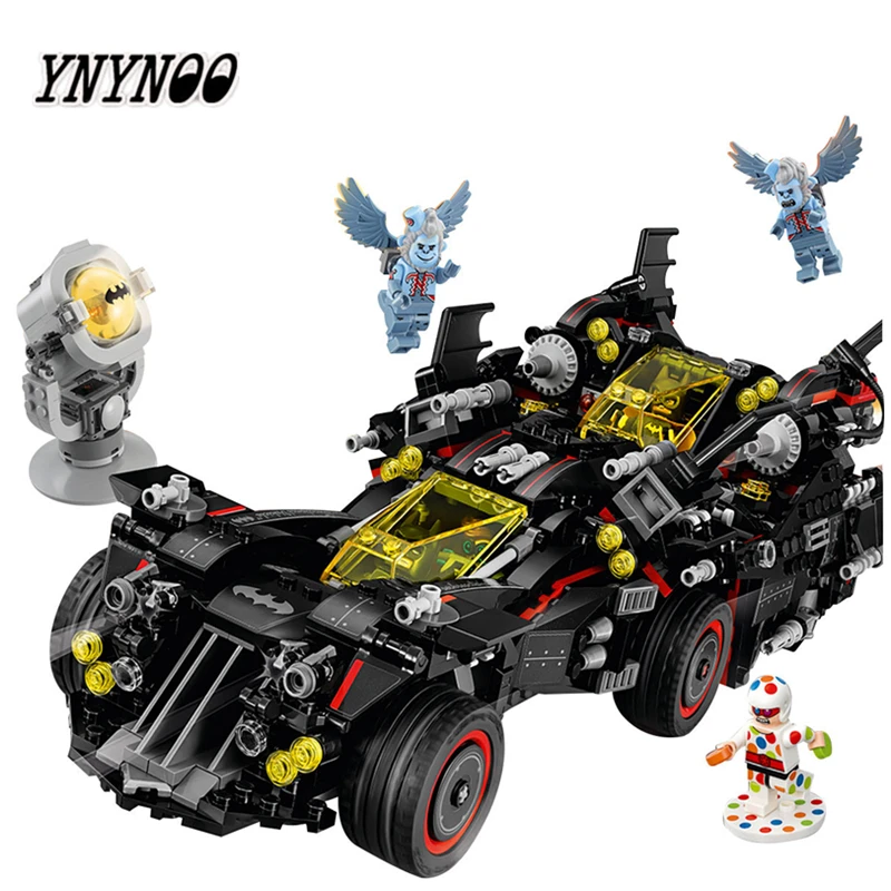 

YNYNOO 07077 1496Pcs Genuine Batman Movie Series The Ultimate Batmobile Set Educational Building Blocks Bricks Toys Model 70917