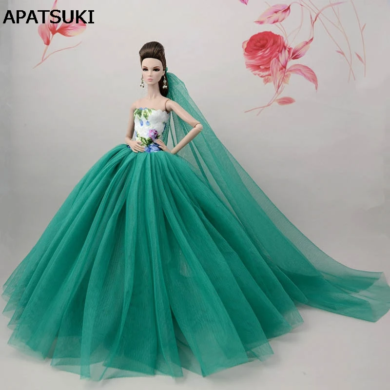 barbie doll green dress