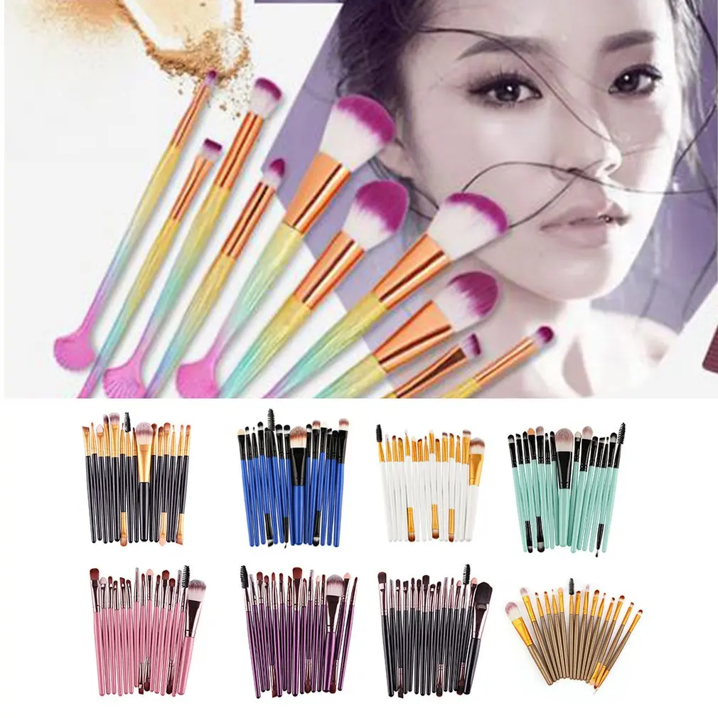 

15PCS/SET Professional Women Facial Makeup Brushes Face Cosmetic Beauty Eye Shadow Foundation Blush Cosmetic Beauty Tool Kit