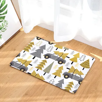 

CAMMITEVER Christmas Trees Snowman Deer Letters Area room rugs Bathroom Floor Door Mat For Stairs Entrance Mat Kitchen Rugs