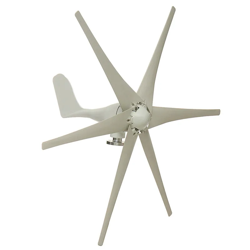 - 6000W 12V24V48V 6 Blades Horizontal Wind Generator Wind Turbines Generator Windmill Energy Turbines Charge for Home Camping