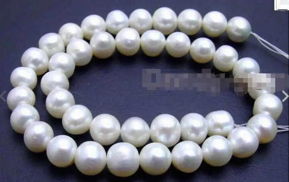 

Free Shipping>> new hot SALE Big 9-10mm high quality White natual Freshwater pearl Loose Beads 14