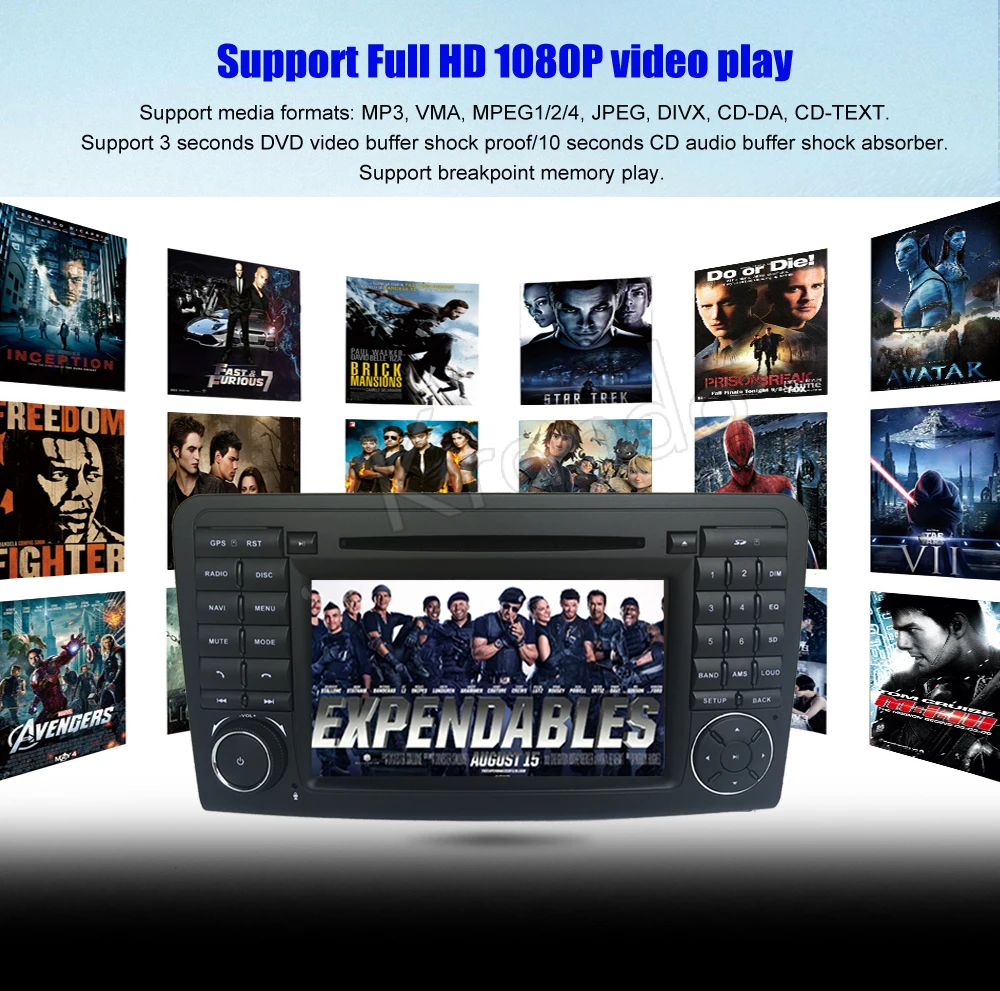 Автомобильный dvd радиоплеер Krando 7 дюймов Android 9 0 развлекательная мультимедийная