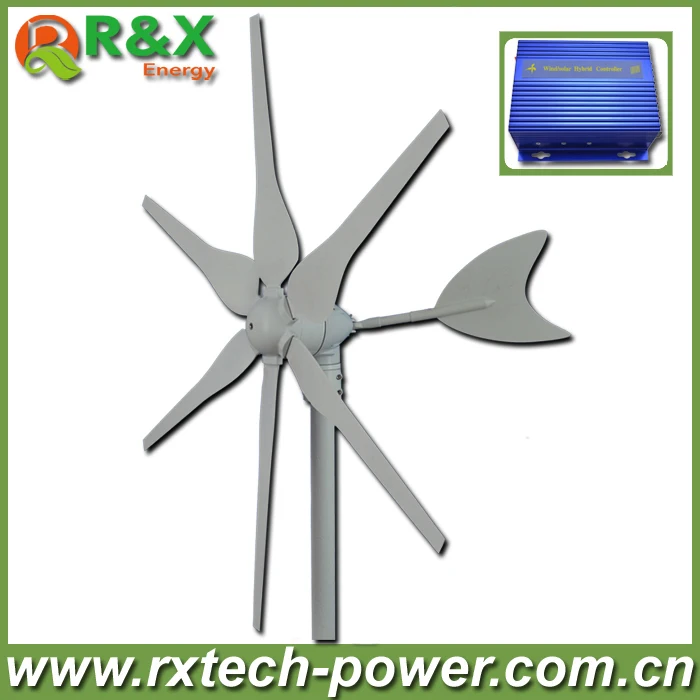 

12V/24V wind generator 300w horizontal axis wind turbine generator, start up speed 2m/s wind mill +wind/solar hybrid controller.