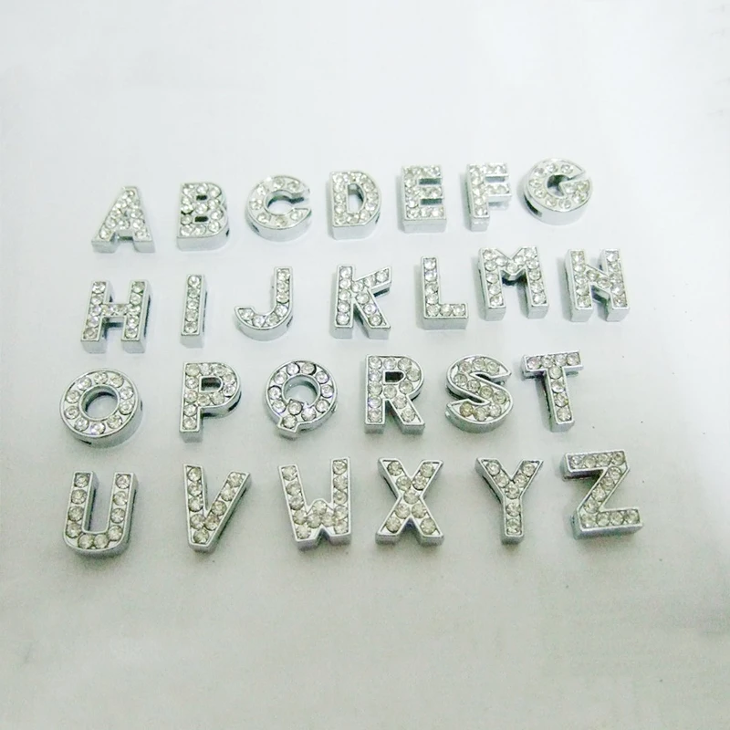 Wholesale 130pcs 8mm Full Rhinestone Letters English Alphabet A Z DIY