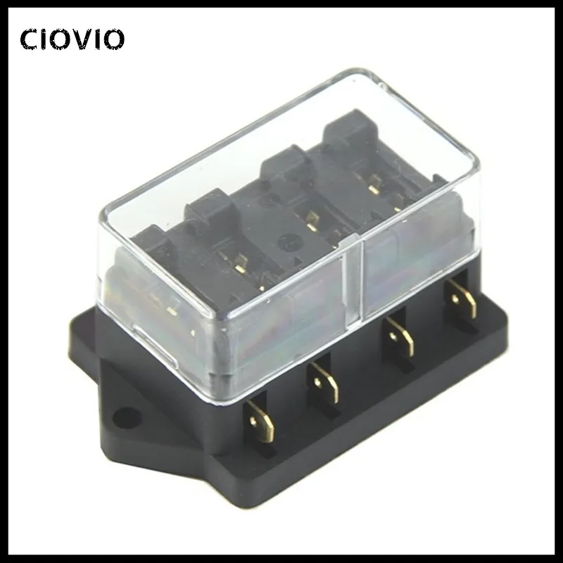 

1Pcs 4 Way Circuit Standard ATC Blade Fuse Holder 250V Without Fuse Mayitr For Car Auto Accessories High Quality