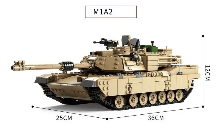 KAZI 10000 век военный M1A2 Abrams Танк пушка деформация Hummers автомобили Строительные