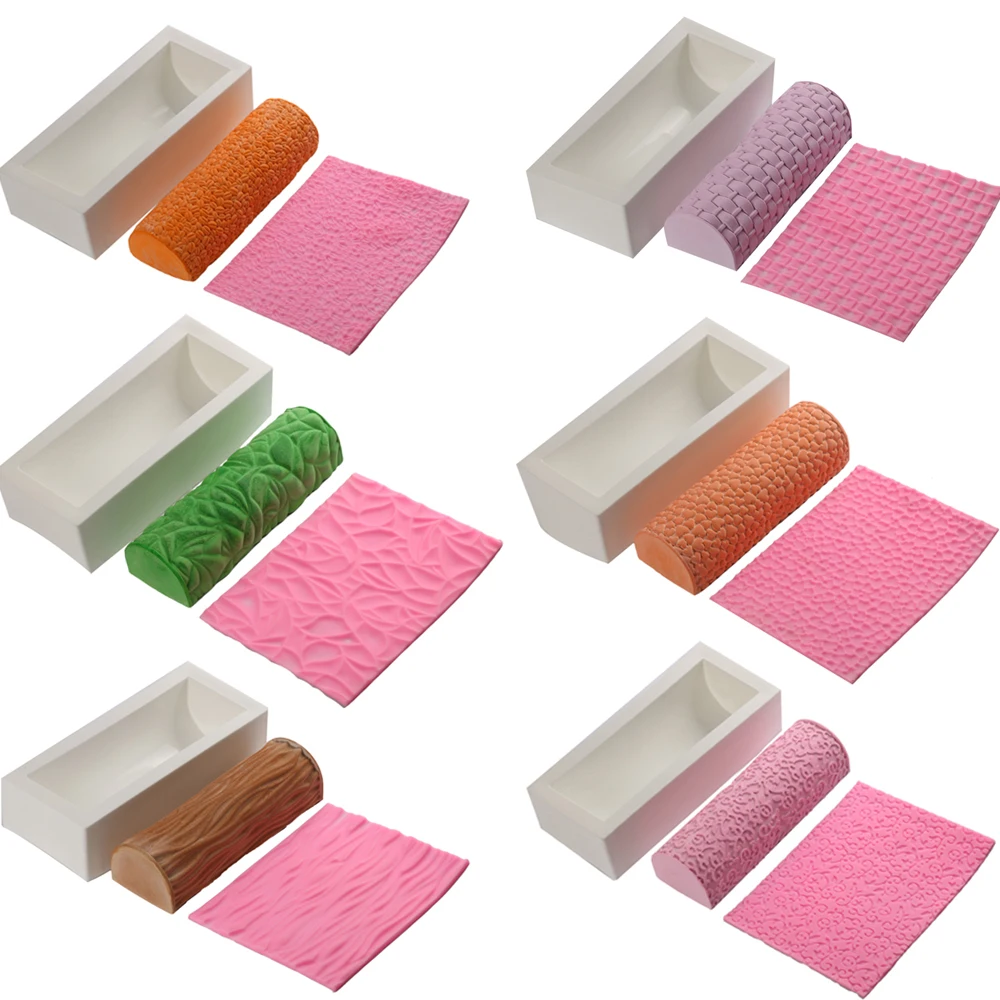 

1PC Nice Useful DIY Silicone Wood Heart Shape Texture Mat Cake Molds Baking Twinkie Mousse Dessert Kit Bakeware