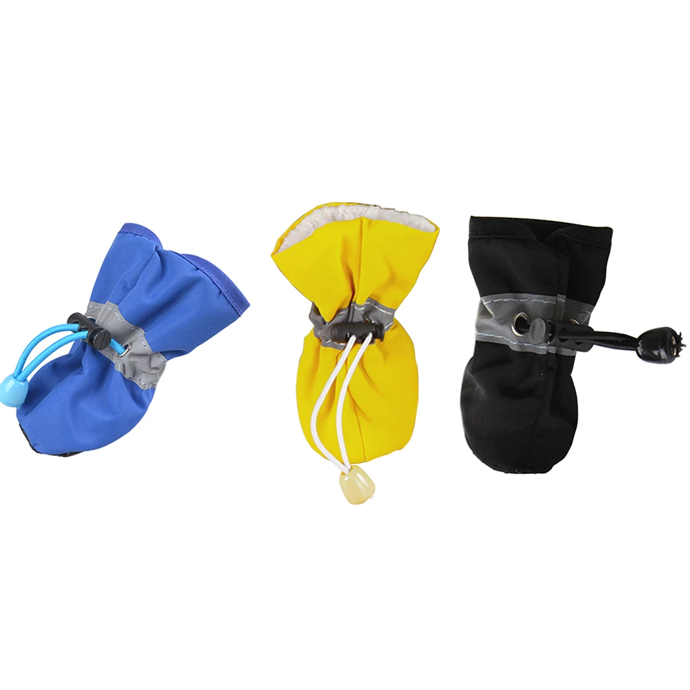

4 PCS/Set Waterproof Non-slip Pet Shoes Winter Warm Soft Dog Cat Winter Snow Boots Pet Supplies Pet Shoes Covers 2019 Fashion