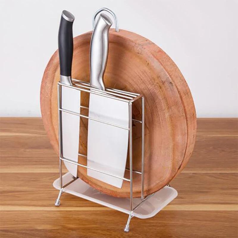 

Stainless Steel Kitchen Stand Rack for Knife Holder Cutter Chopping Boards Accessories Pot Cover Pan Lid Shelf Cooking Tool