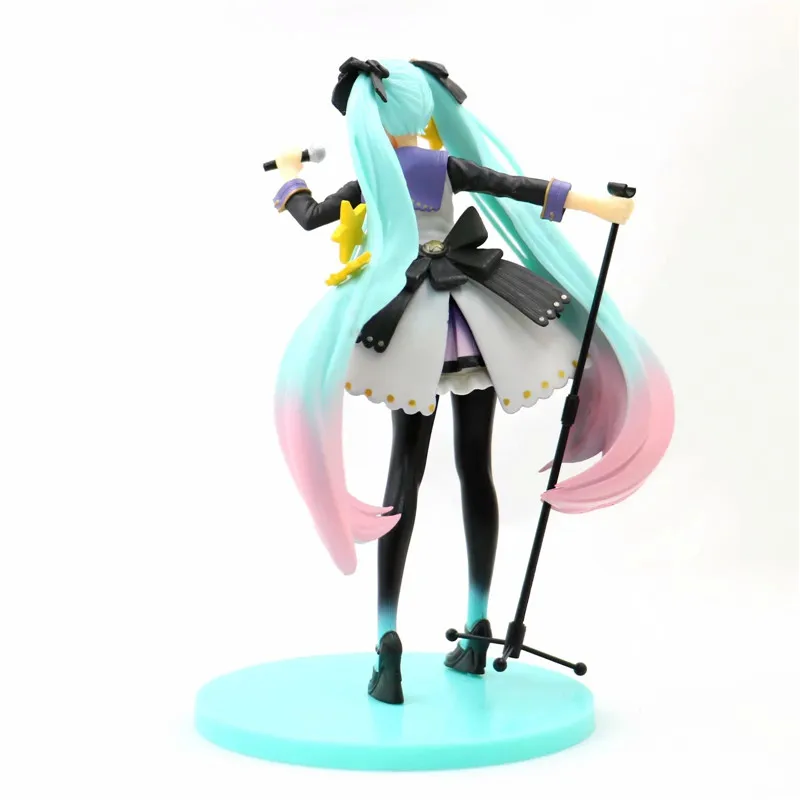 Anime Hatsune Miku Action Figure Toys New Miku 10th Anniversary Figuras Dolls Brinquedos Gift 18cm (1)