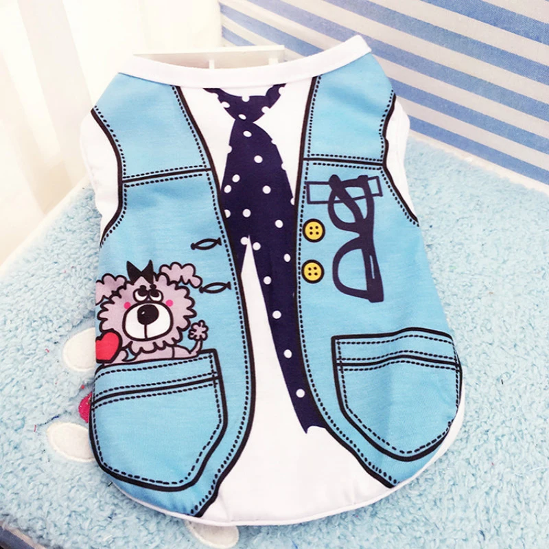 

Cute Dog Clothes for Puppy Small Dogs Pet Vests Tops Chihuahua Clothing Basic Dogs Dress Comfy Breathable Manteau Chien